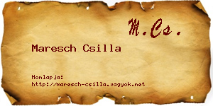 Maresch Csilla névjegykártya